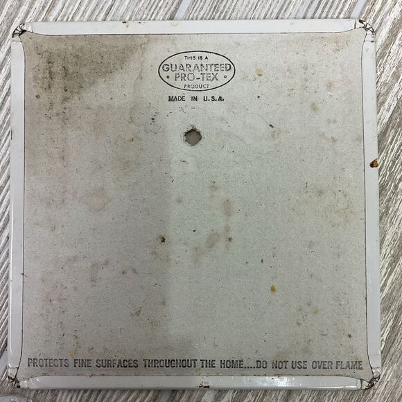 Vintage 1950s Pro-Tex Kitchen Trivets Wall Decor Set of 4 Kitchen Decor 7 in. - Picture 7 of 8
